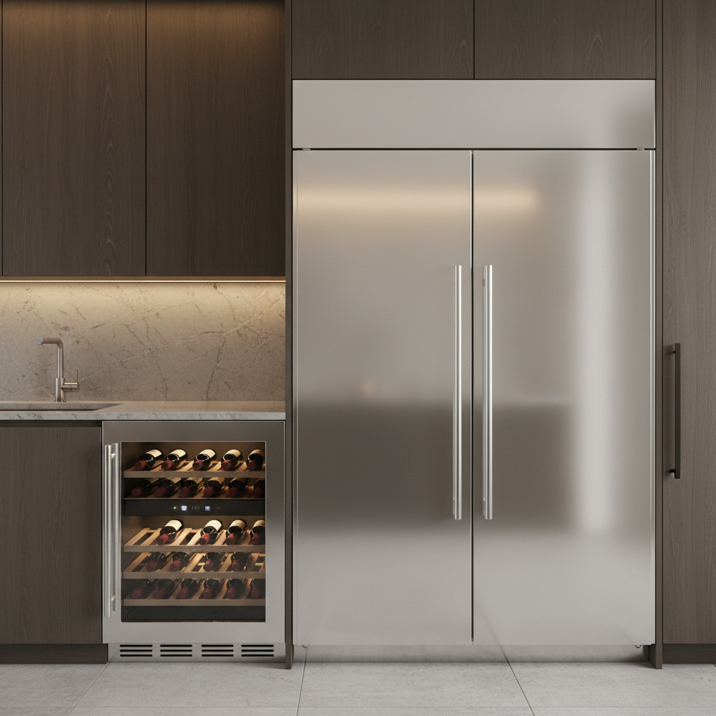 High-end kitchen appliances and wine cooler